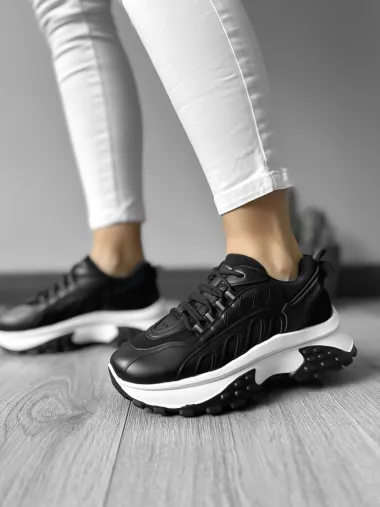 Adidasi dama casual negri 206 T53-2